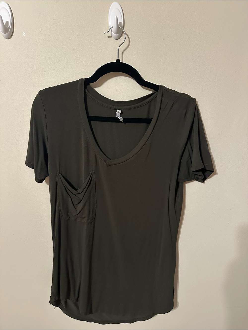 Z Supply Olive V-Neck Pocket Tee